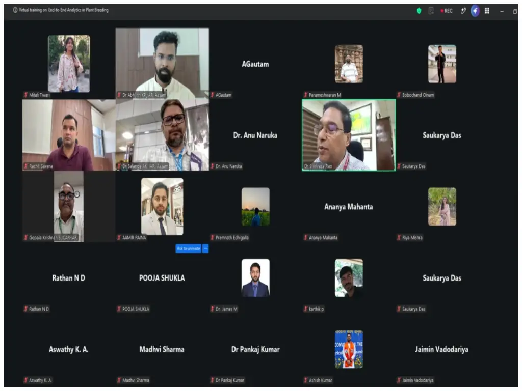 ICAR–IARI, Assam Concludes Virtual Training on End-to-End Analytics in Plant Breeding on 14 July 2026.